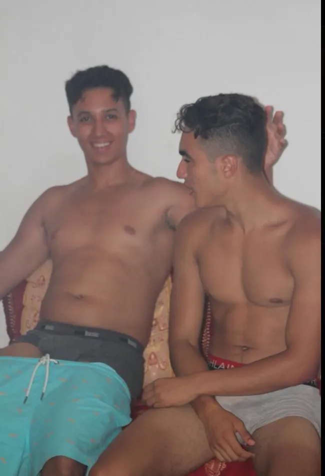 With the boys